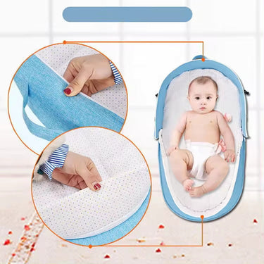 DreamNest | Seguridad y comodidad para tu pequeño - Cuna plegable para bebé con mosquitera